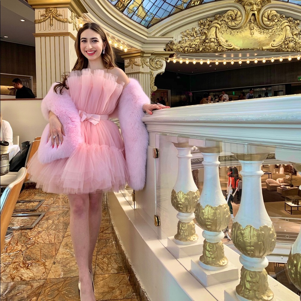 Giambattista Valli X H&M pink tulle dress